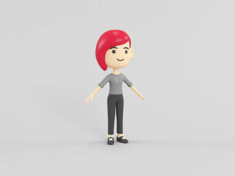 Personaggio in stile cartone animato 48 Modello 3D