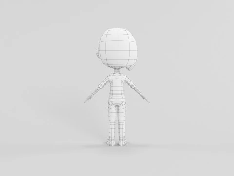 Personaggio in stile cartone animato 48 Modello 3D