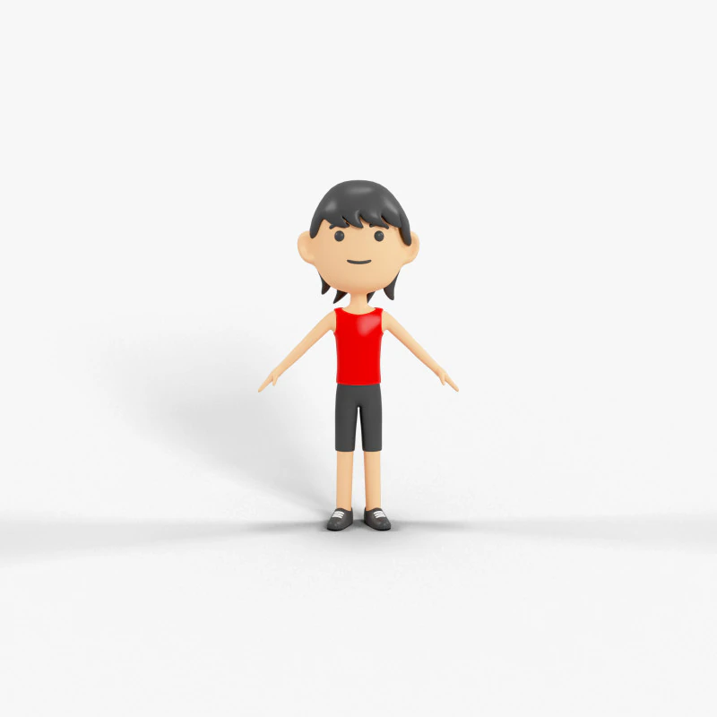 Cartoon Style Character 49 3D Model .c4d .max .obj .3ds .fbx .stl .blend 