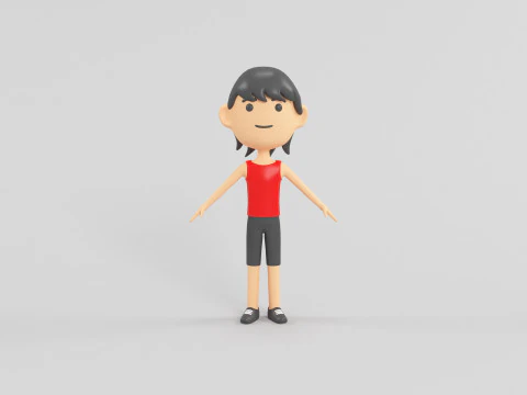 Cartoon Style Character 49 3D Model