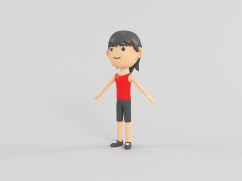 Karakter Gaya Kartun 49 Model 3D