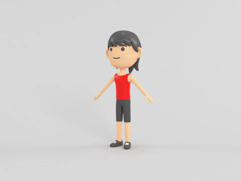 Cartoon Style Character 49 3D Model