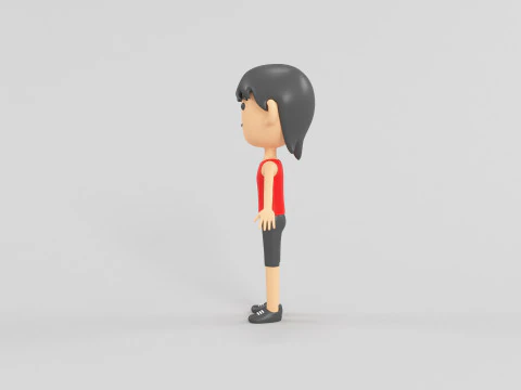 Cartoon Style Character 49 3D Model