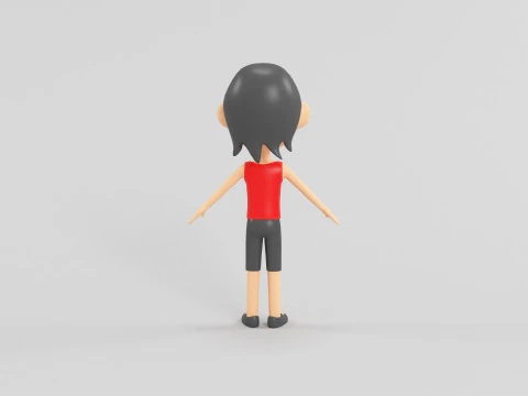Cartoon Style Character 49 3D Model