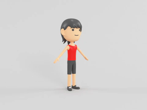 Cartoon Style Character 49 3D Model