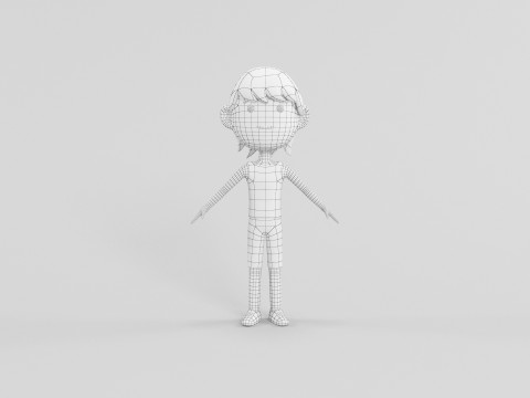 Karakter Gaya Kartun 49 Model 3D