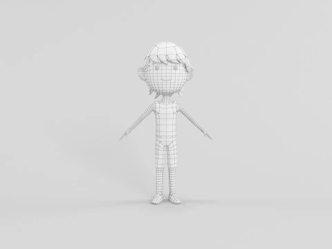 Cartoon Style Character 49 3D Model