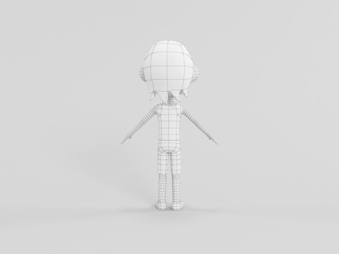 Karakter Gaya Kartun 49 Model 3D