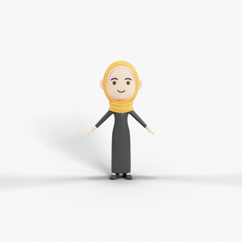 Cartoon Style Character 50 3D Model .c4d .max .obj .3ds .fbx .stl .blend 