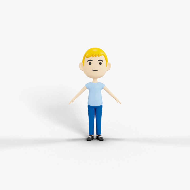 कार्टून शैली चरित्र 51 3D मॉडल .c4d .max .obj .3ds .fbx .stl .blend 