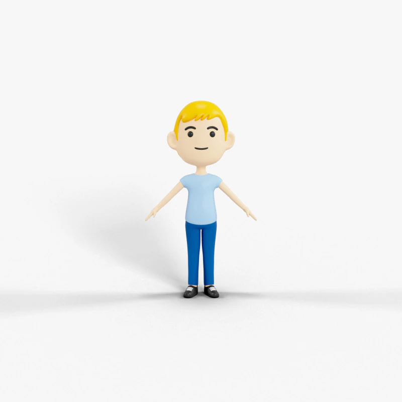 Personaggio in stile cartone animato 51 Modello 3D .c4d .max .obj .3ds .fbx .stl .blend