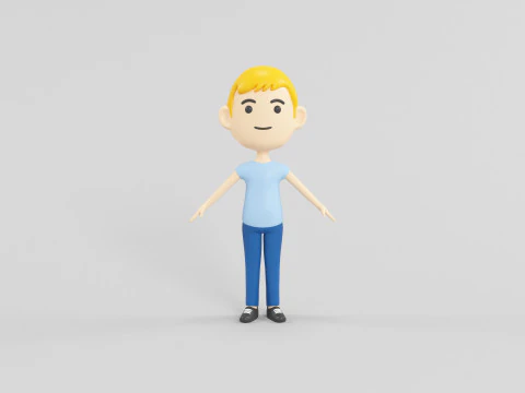 Personaggio in stile cartone animato 51 Modello 3D