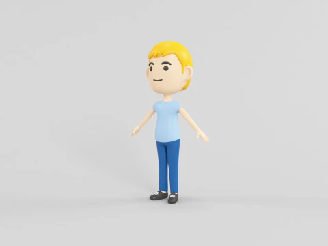 Personaggio in stile cartone animato 51 Modello 3D