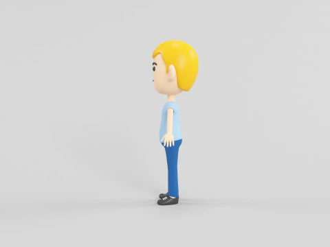 Personaggio in stile cartone animato 51 Modello 3D