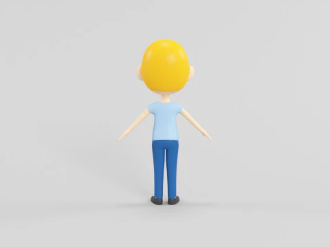 Personaggio in stile cartone animato 51 Modello 3D