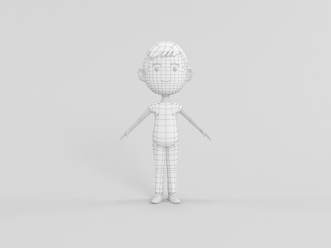 कार्टून शैली चरित्र 51 3D मॉडल