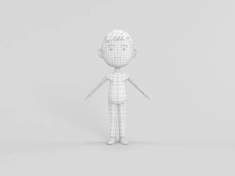 Personaggio in stile cartone animato 51 Modello 3D