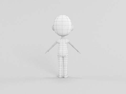 कार्टून शैली चरित्र 51 3D मॉडल