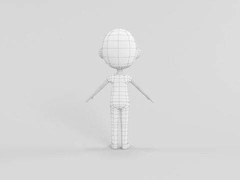 Personaggio in stile cartone animato 51 Modello 3D