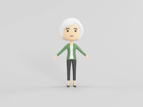 Personaggio in stile cartone animato 52 Modello 3D