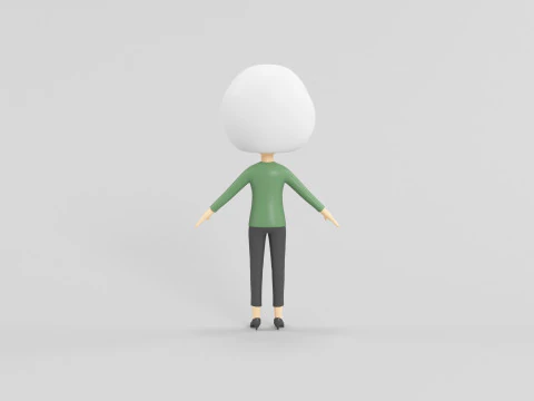 Personaggio in stile cartone animato 52 Modello 3D