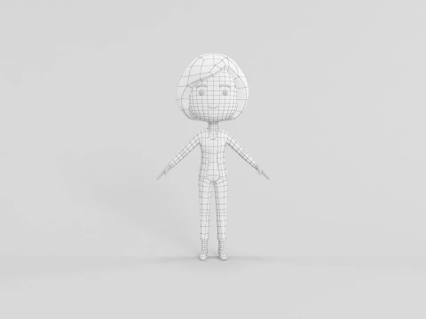 Personaggio in stile cartone animato 52 Modello 3D