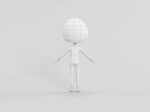 Personaggio in stile cartone animato 52 Modello 3D