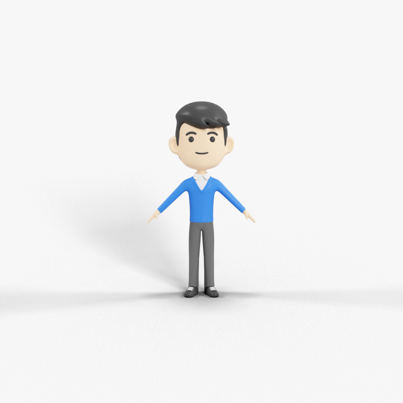 Stripfiguur 53 3D Model .c4d .max .obj .3ds .fbx .stl .blend 