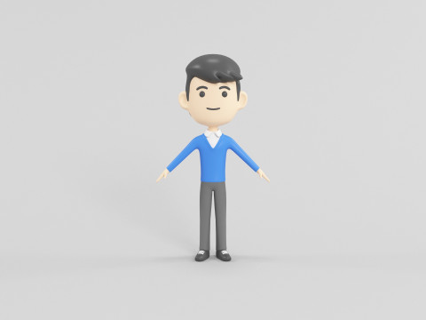 Stripfiguur 53 3D Model