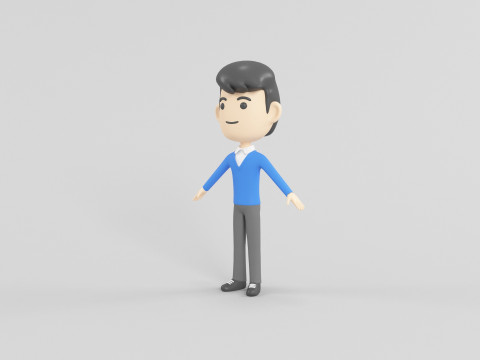 Stripfiguur 53 3D Model