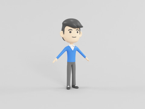 Stripfiguur 53 3D Model