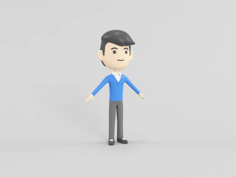 Мультиплікаційний персонаж 53 3D Модель