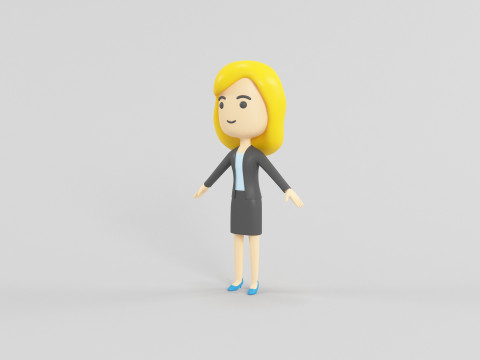 Cartoon Style Character 54 3D Model