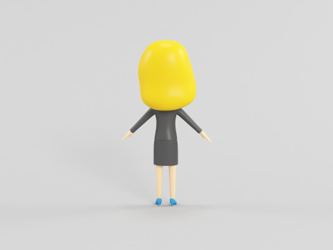 Cartoon Style Character 54 3D Model