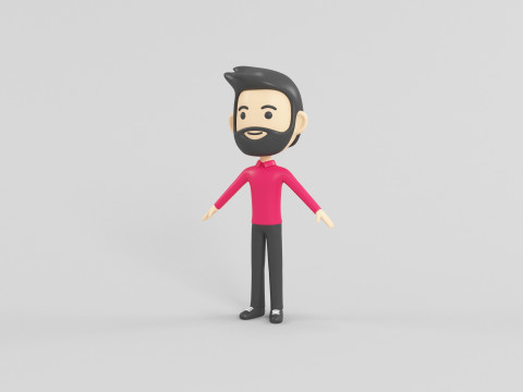 Personaggio in stile cartone animato 55 Modello 3D