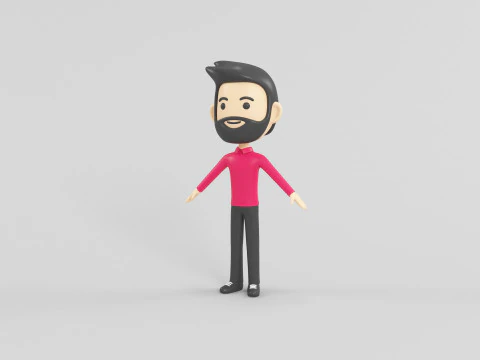 Cartoon Style Character 55 3D Model