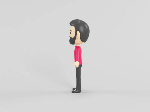 Cartoon Style Character 55 3D Model