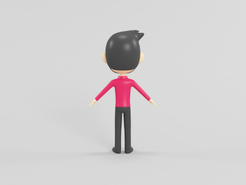 Personaggio in stile cartone animato 55 Modello 3D