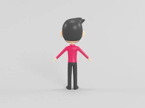 Cartoon Style Character 55 3D Model