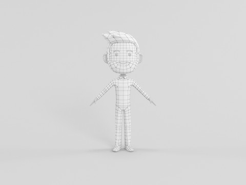 Personaggio in stile cartone animato 55 Modello 3D