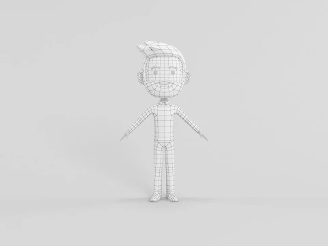 Cartoon Style Character 55 3D Model