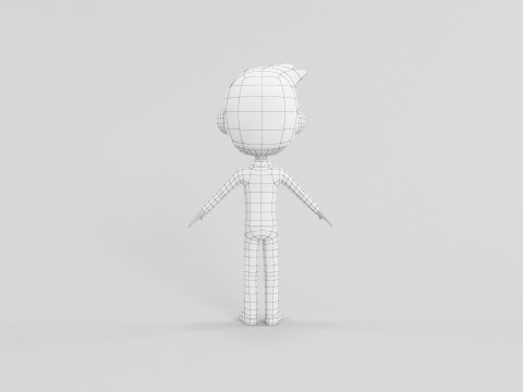 Personaggio in stile cartone animato 55 Modello 3D