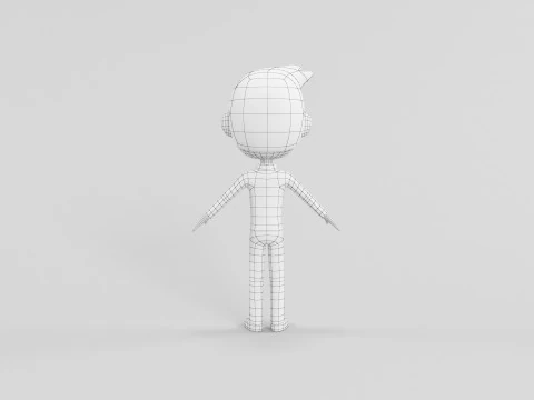 Cartoon Style Character 55 3D Model