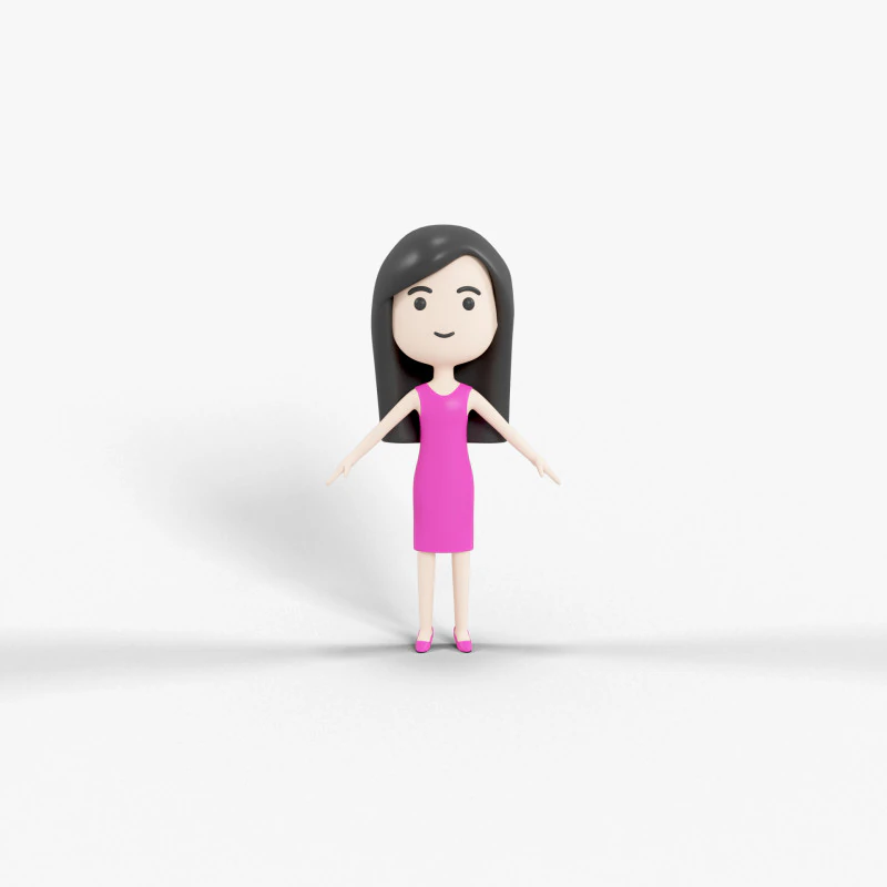 Cartoon Style Character 56 3D Model .c4d .max .obj .3ds .fbx .stl .blend 