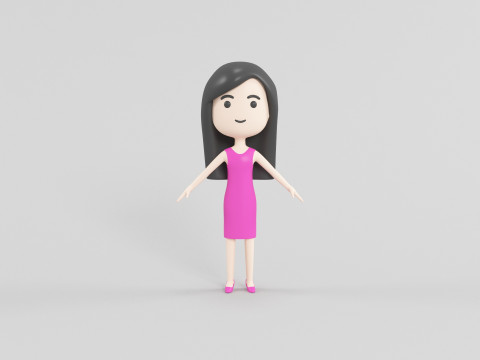 Cartoon Style Character 56 3D Model