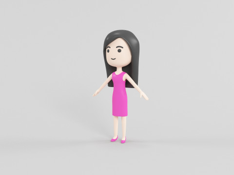 Cartoon Style Character 56 3D Model