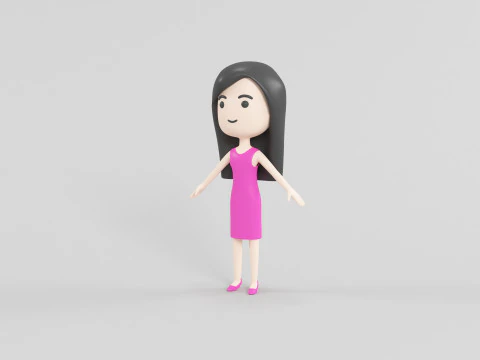 Cartoon Style Character 56 3D Model