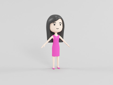 Cartoon Style Character 56 3D Model