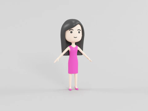 Cartoon Style Character 56 3D Model