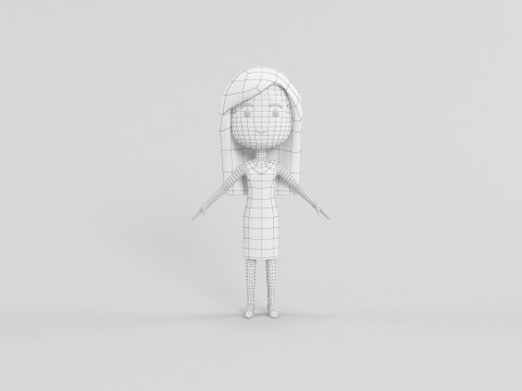 Cartoon Style Character 56 3D Model